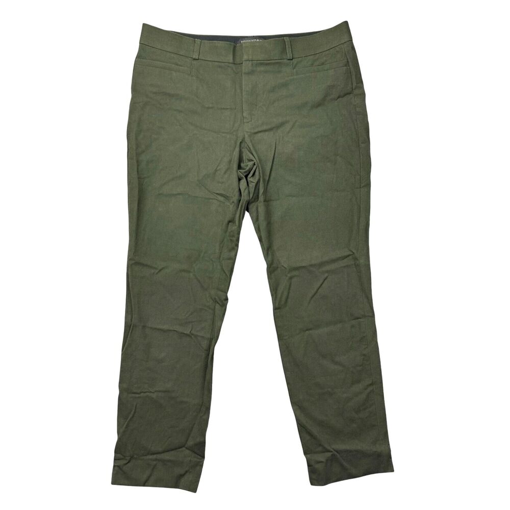Banana Republic Pants Womens 8 Green Sloan Chino Mid Rise Business Office Preppy
